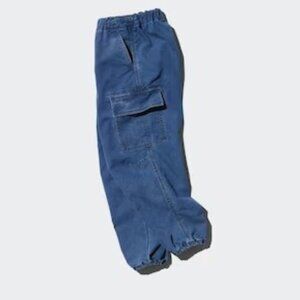 Uniqlo Kids Deep Blue Parachute Cargo Pants -  SZ 13Y (160cm)